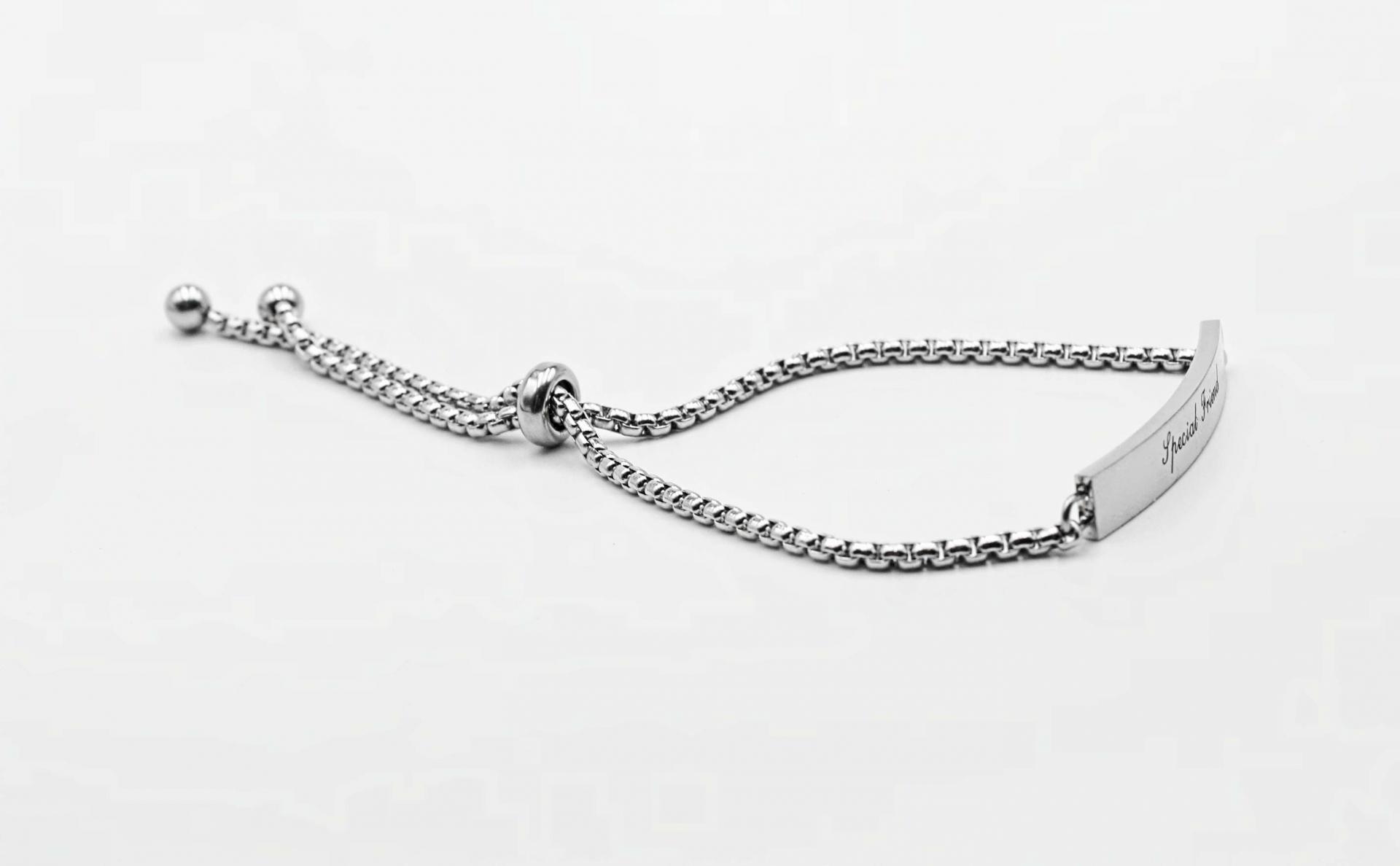 Special Friend  Adjustable Stainless Steel Bracelet