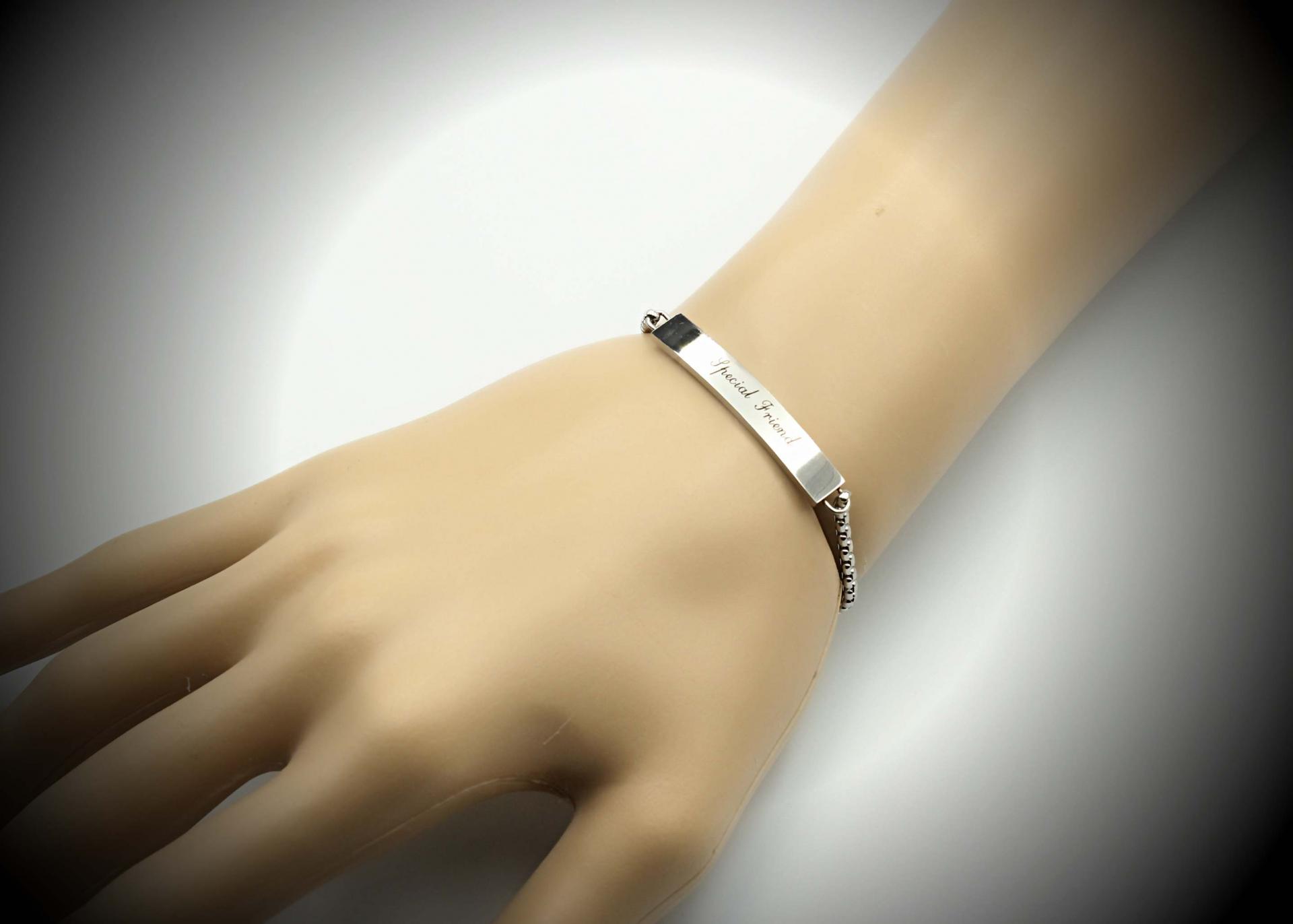 Special Friend  Adjustable Stainless Steel Bracelet