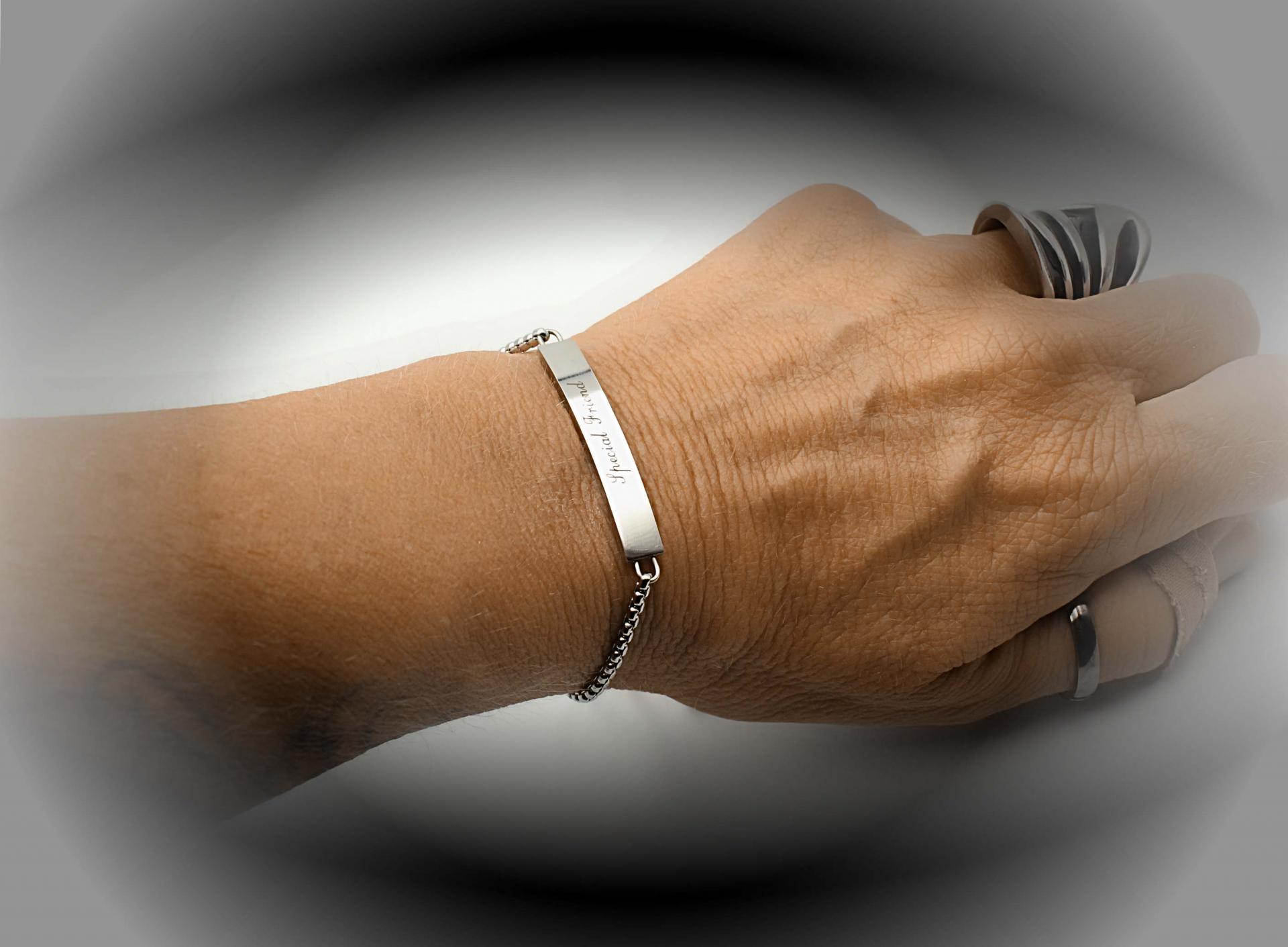 Special Friend  Adjustable Stainless Steel Bracelet