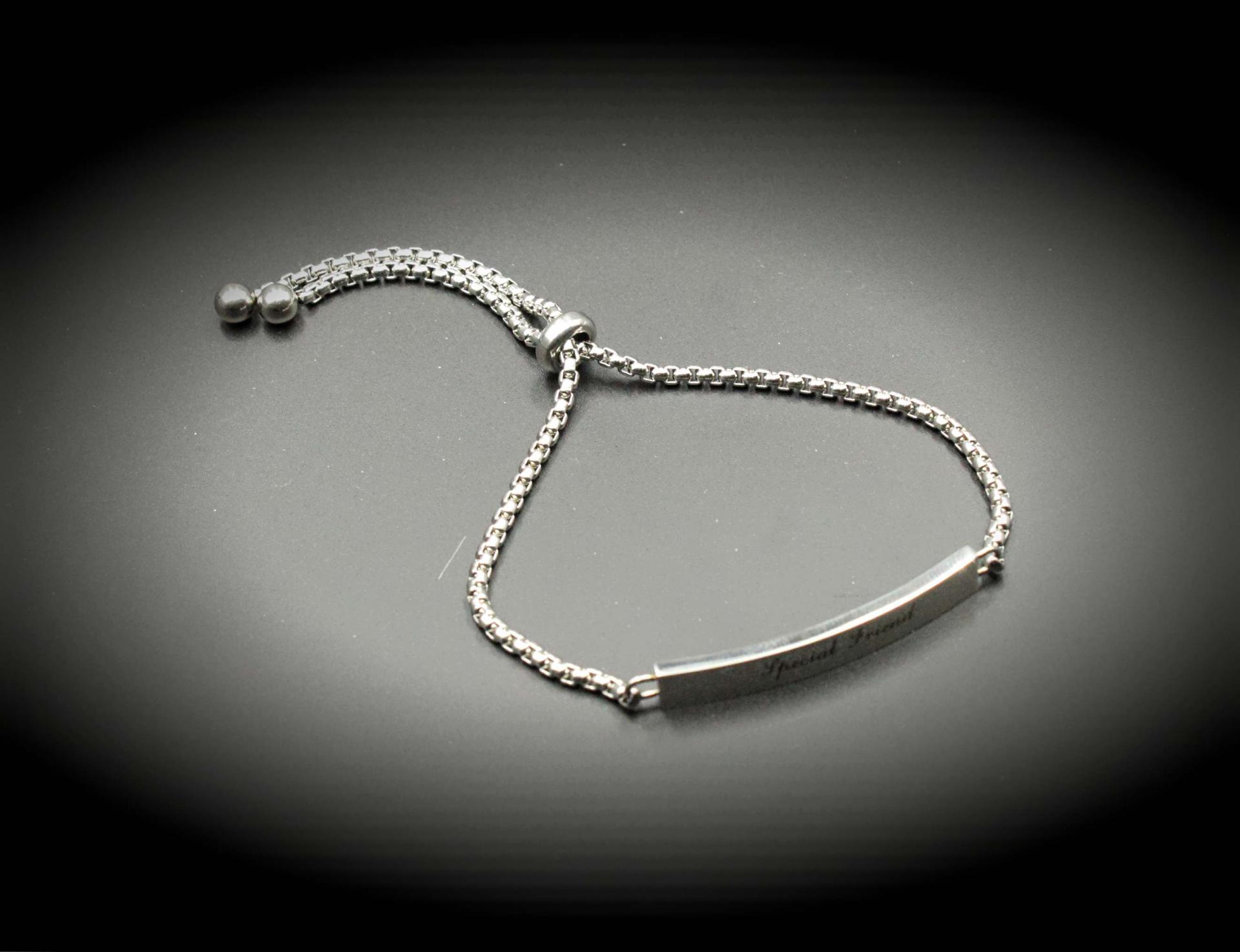 Special Friend  Adjustable Stainless Steel Bracelet