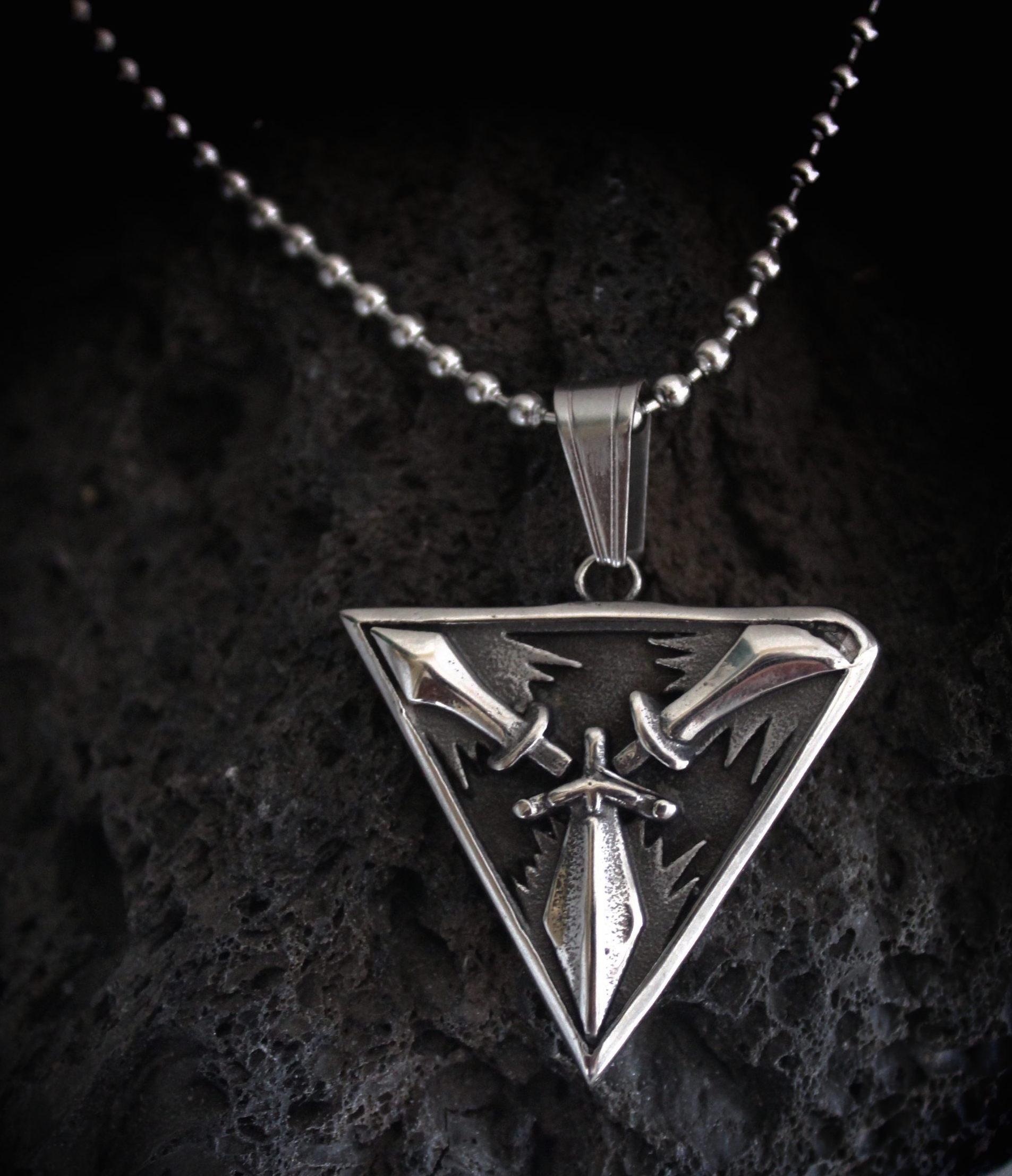 Sword Triangle Stainless Steel Pendant