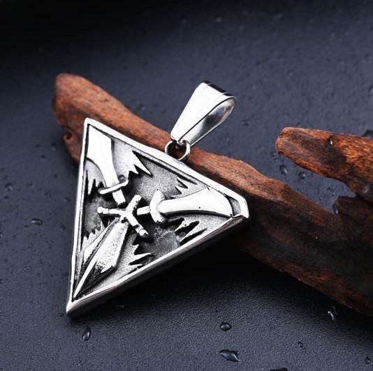 Sword Triangle Stainless Steel Pendant