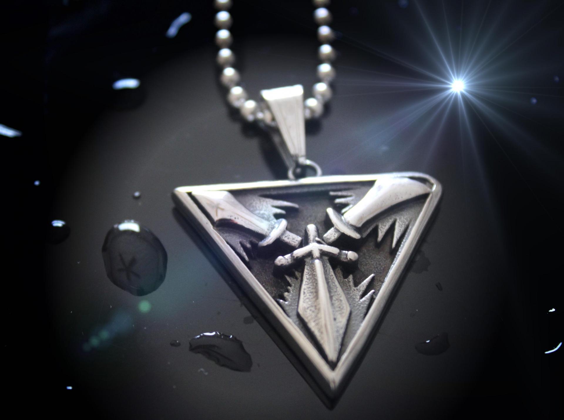 Sword Triangle Stainless Steel Pendant