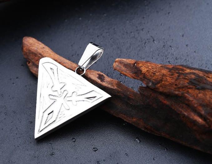 reverse of Sword Triangle Stainless Steel Pendant