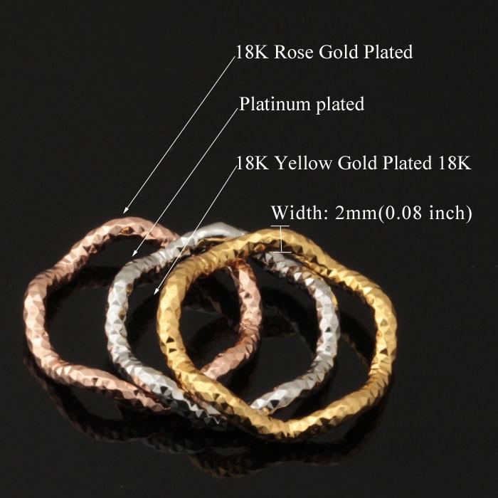 Triple Layer Stackable 3 Colour Ring