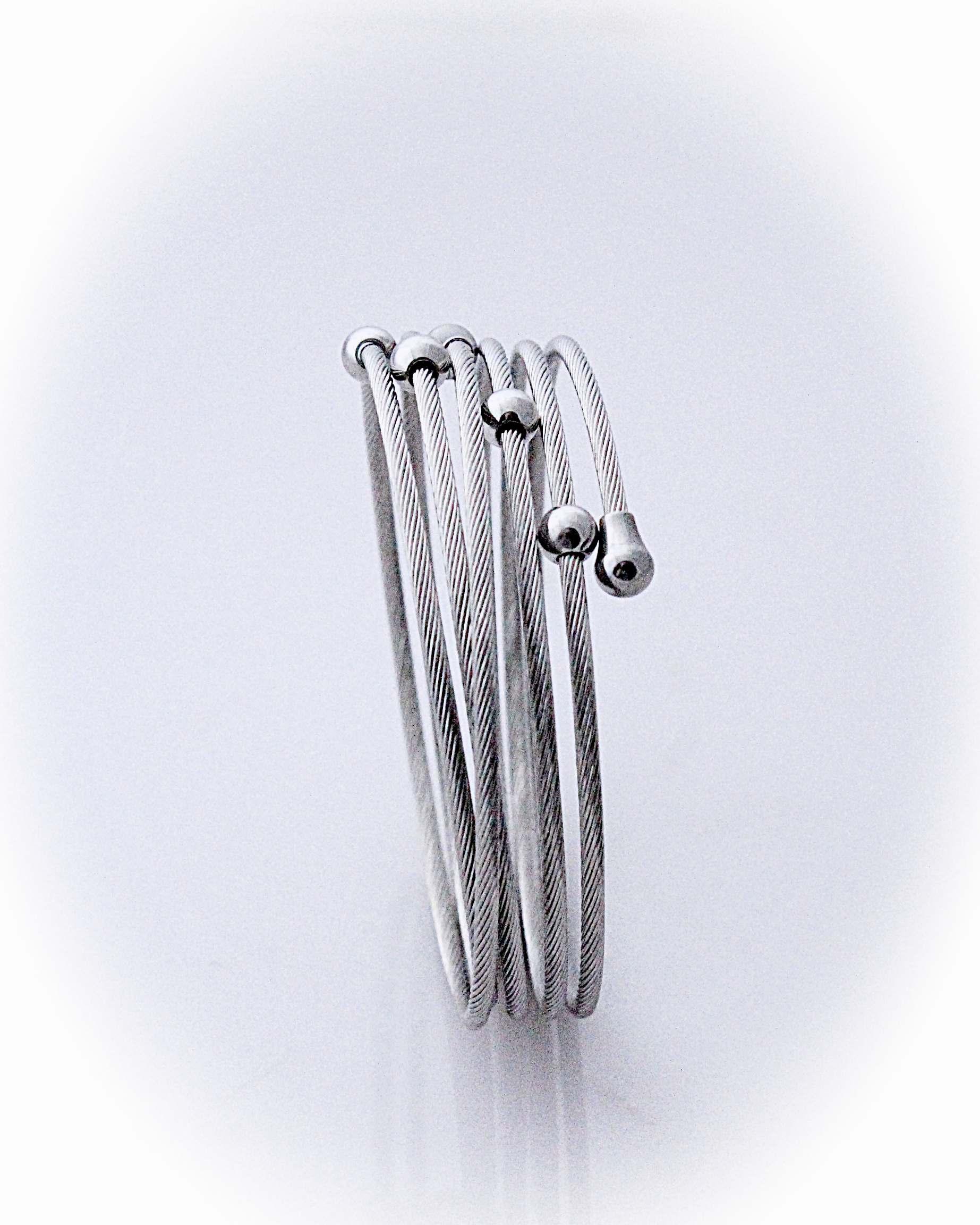 Twist Wire Mesh Bracelet - Stainless Steel