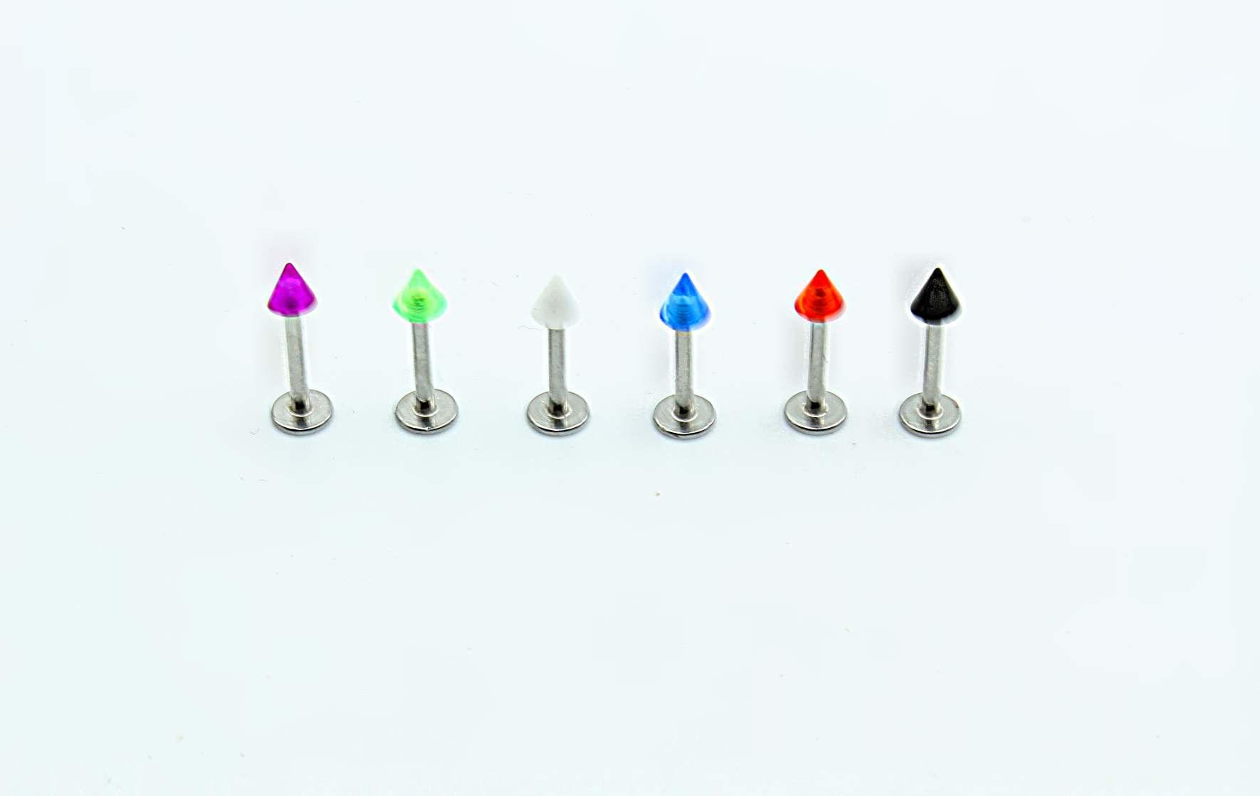 Labret Stainless Steel with UV Spikes