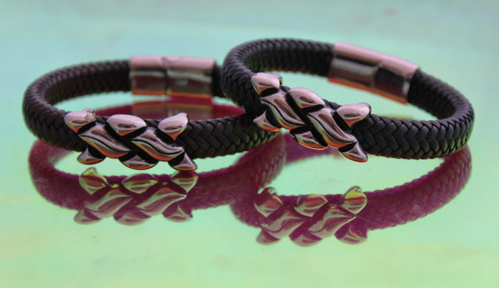 Wide Braid Bracelet With Interwoven Design - Customise!