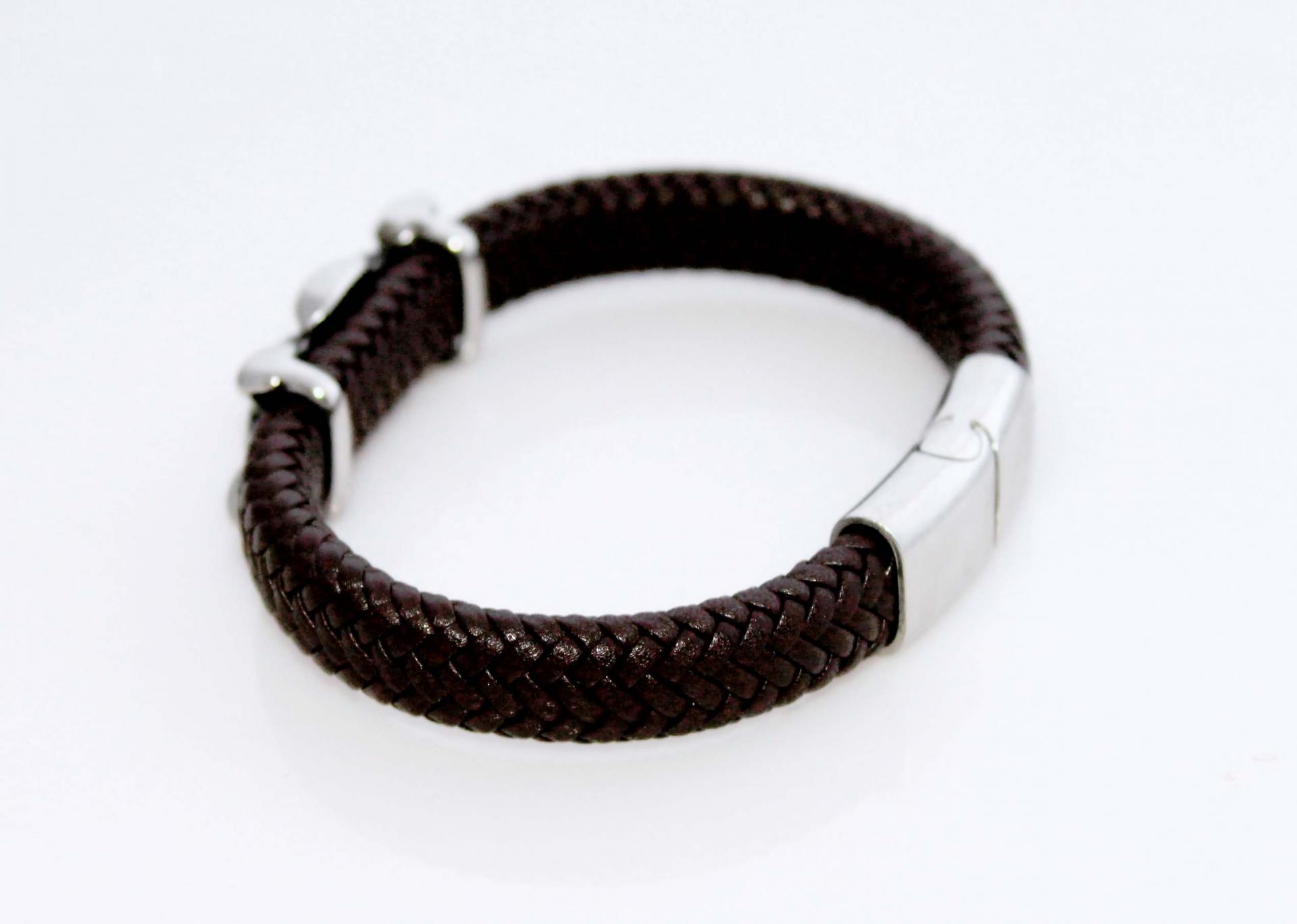 Wide Braid Bracelet With Interwoven Design - Customise!
