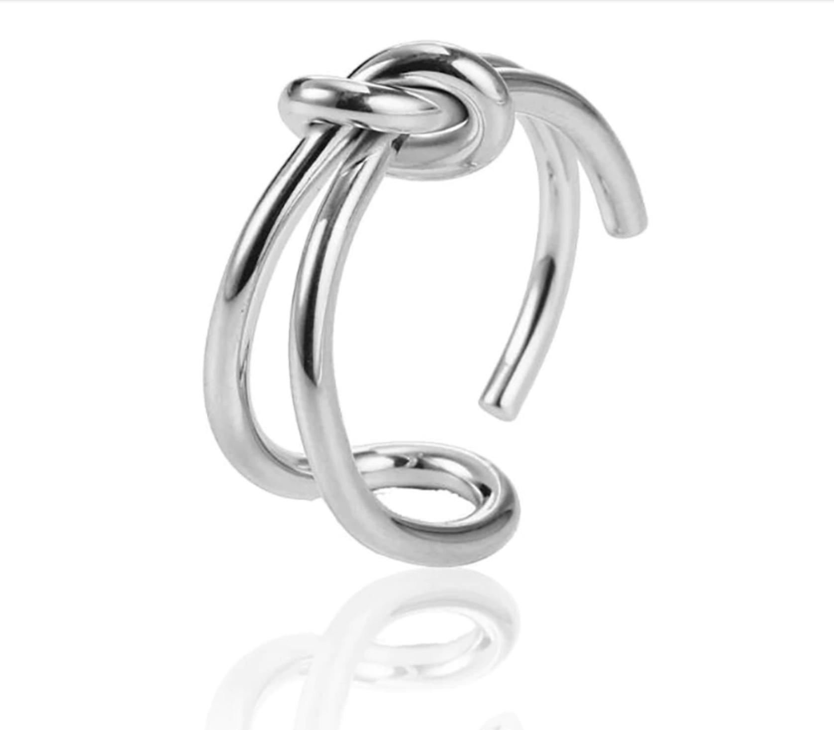 Adjustable Knot Ring Stainless Steel