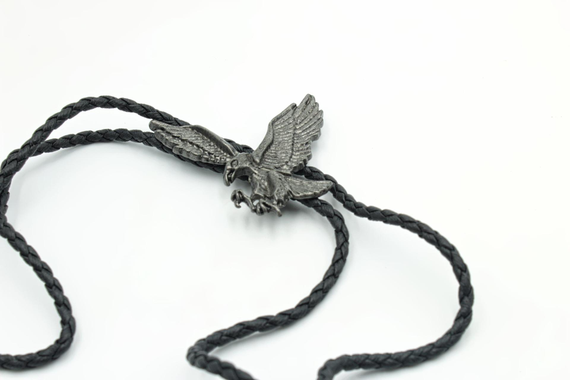 Vintage Bolo Cowboy Eagle Necklace