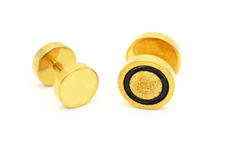 Fake Black and White Frosted Ear Plug Cheaters