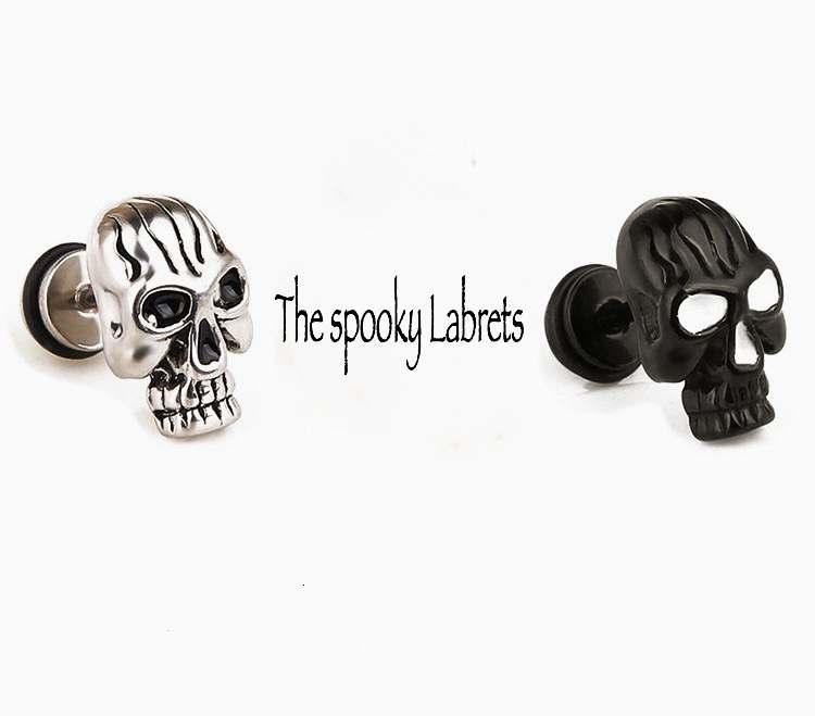  Wicked Skull Labrets  Black Or Silver