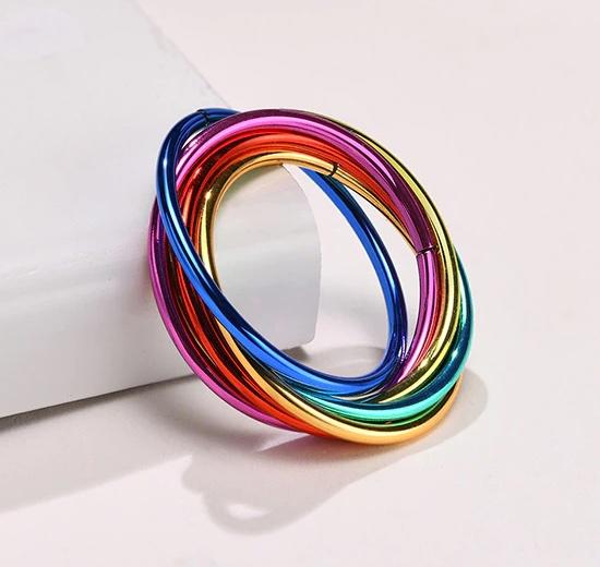 Rainbow Colourful Interlocking Ring