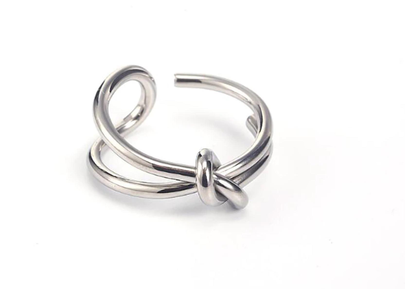 Adjustable Knot Ring Stainless Steel