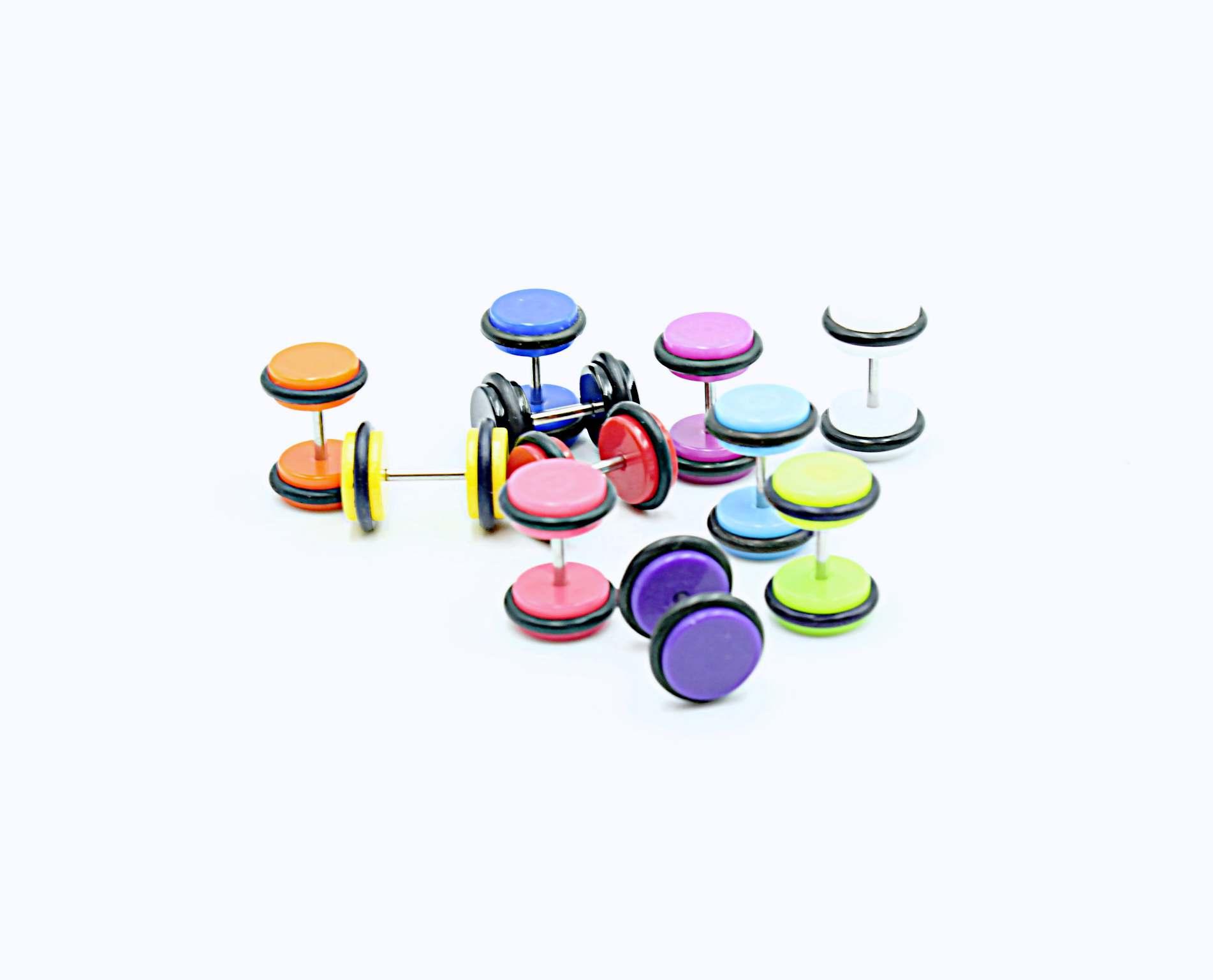 Colourful Acrylic Fake Ear Plugs