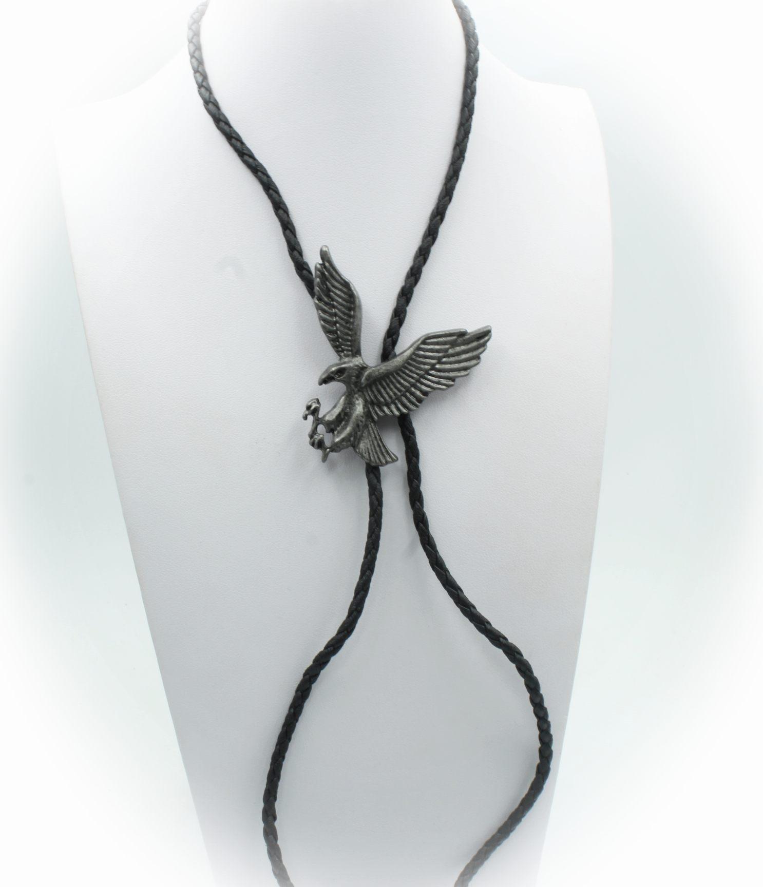 Vintage Bolo Cowboy Eagle Necklace