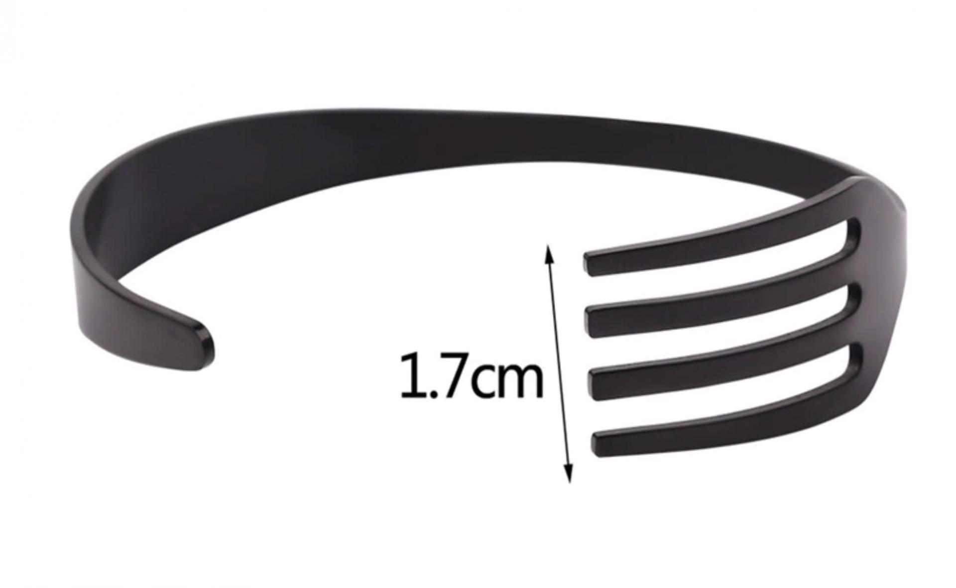 Fork Bangle in Black or Silver