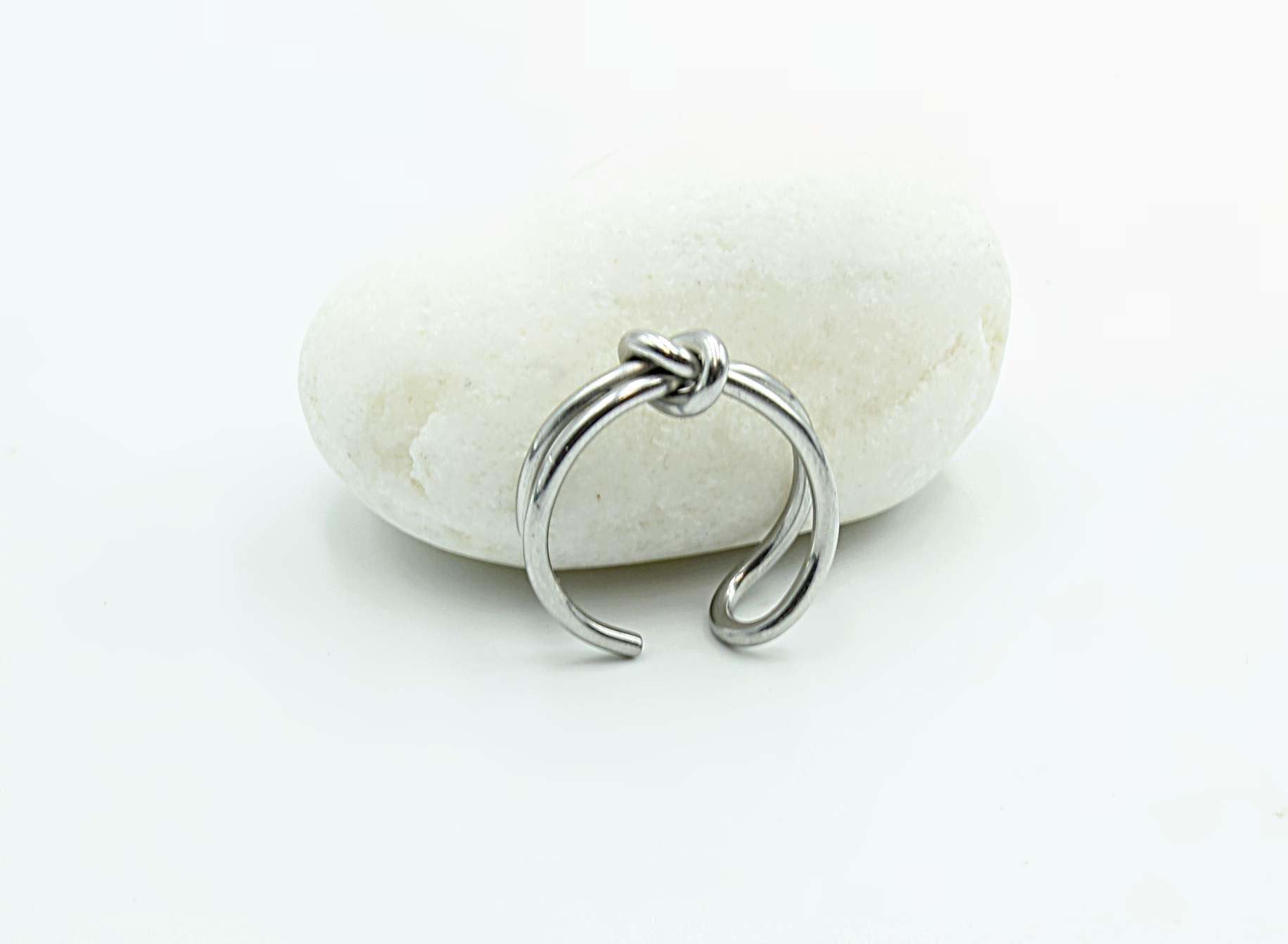 Adjustable Knot Ring Stainless Steel