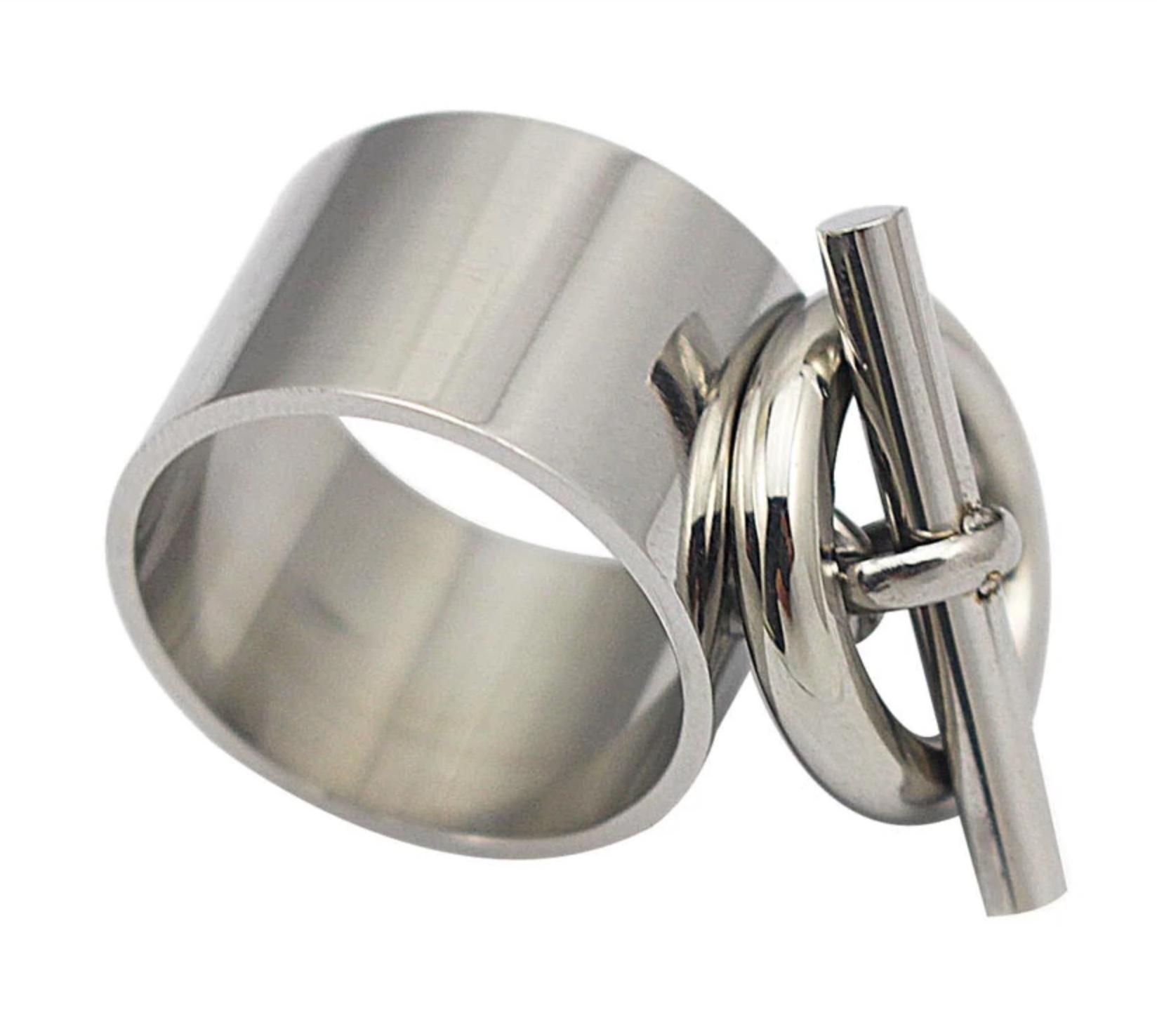 Toggle Clasp Design Stainless Steel Ring