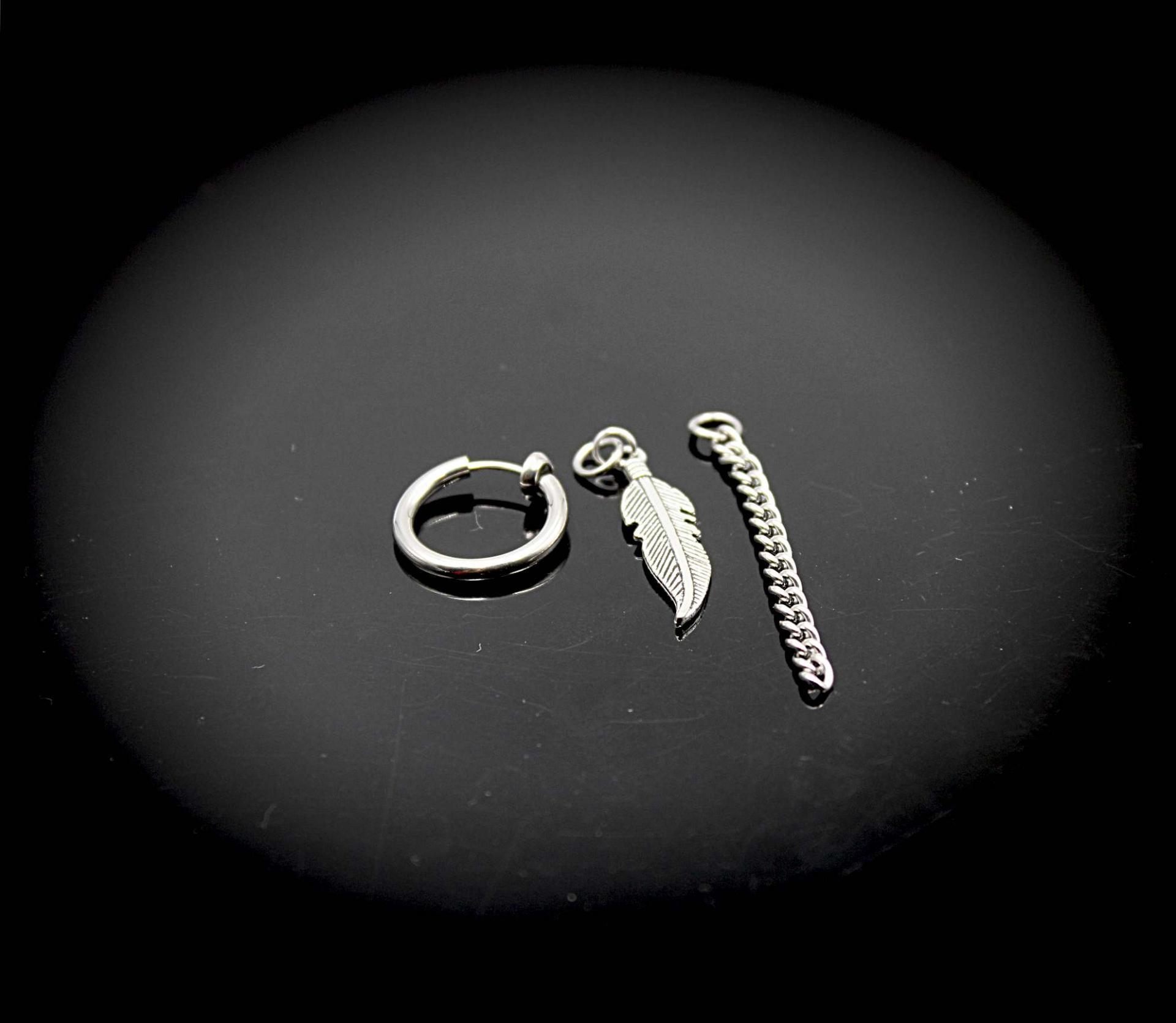 Clip On Dangle Drop Earrings Tassel & Star Design