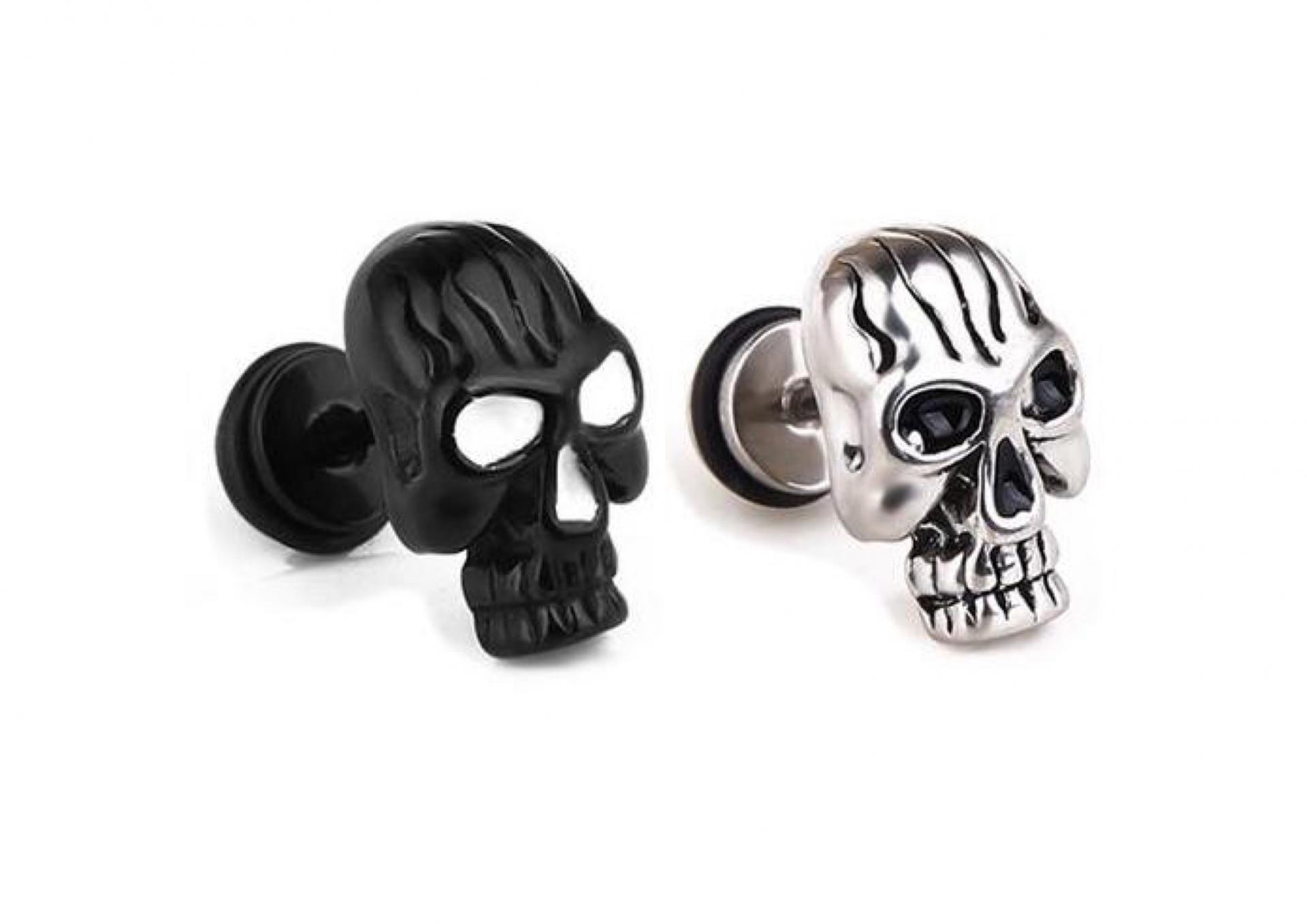  Wicked Skull Labrets  Black Or Silver