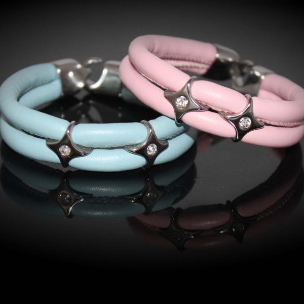 Double Layer Star Bracelet - Stunning Ultra Soft Sheepskin Leather - Customisabl