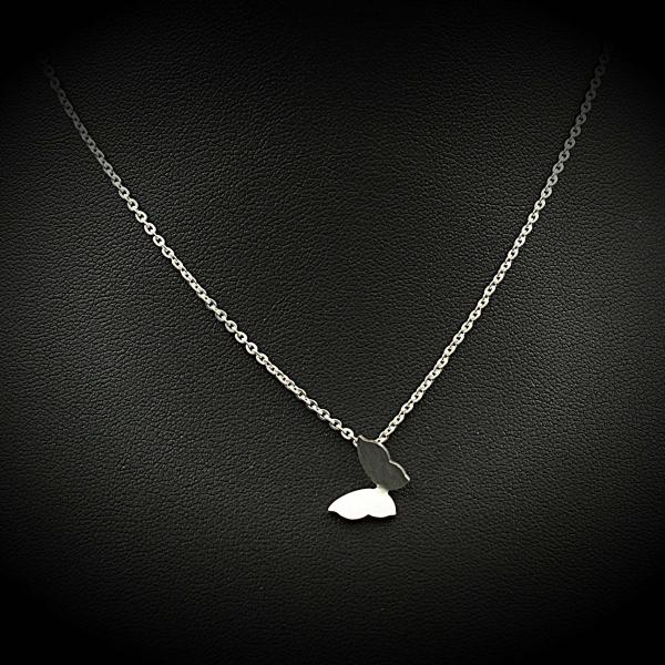 Butterfly Necklace In Stainless Steel