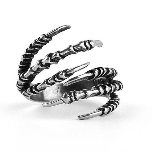 Titanium Eagle Claw Wrap Around Adjustable Ring