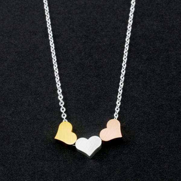 Triple Heart Delicate Necklace