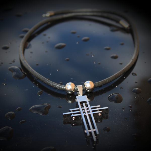 Hollow Cross Steel Choker - Statement Unisex Choker