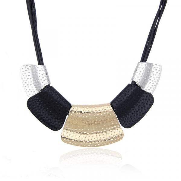 Punk Geometric Bib Choker Necklace