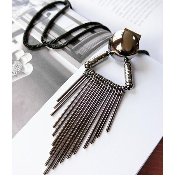 Punk Triangle Tassel Long Necklace