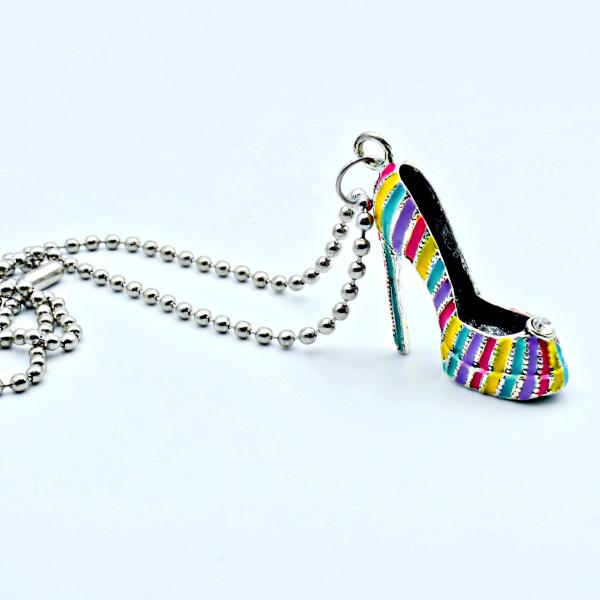 Large Colourful High Heeled Shoe Pendant