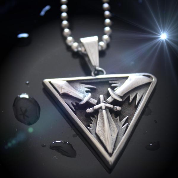 Sword Triangle Stainless Steel Pendant