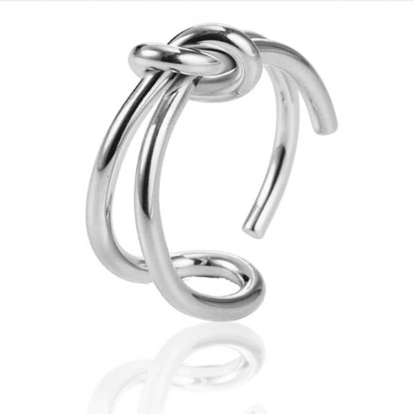 Adjustable Knot Ring Stainless Steel