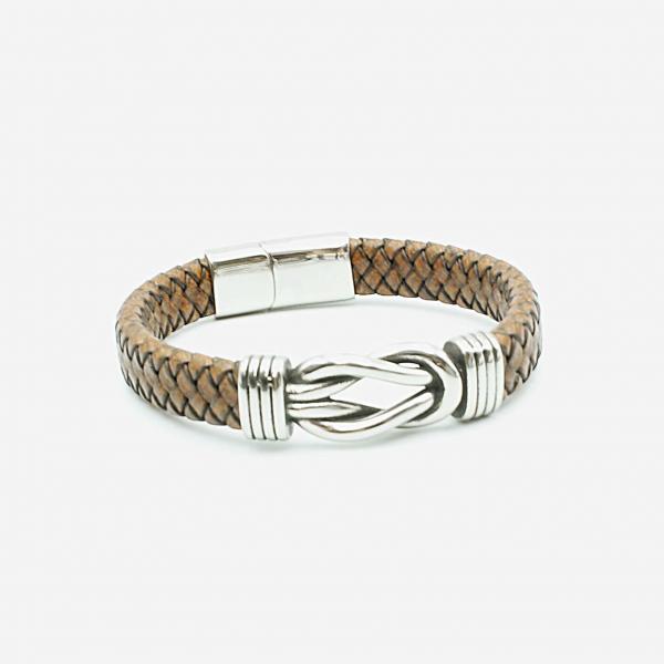 Coffee Knot Unisex Leather Bracelet