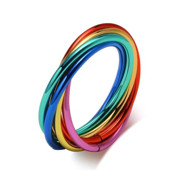 Rainbow Colourful Interlocking Ring