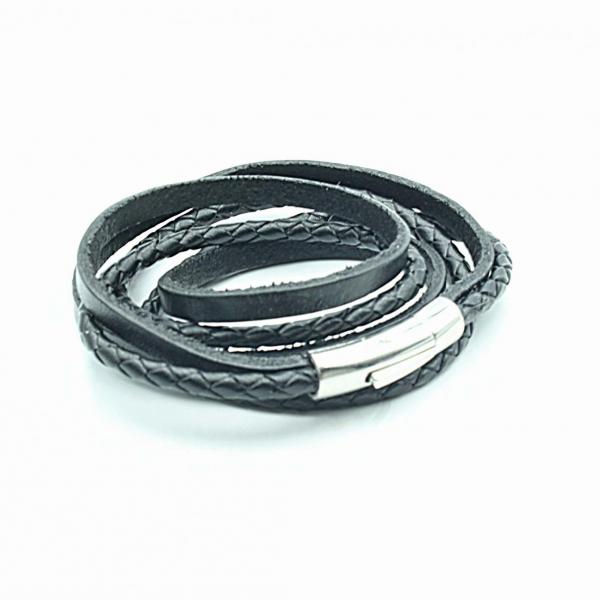 Leather Multiwrap Double Strand Bracelet - Crafted To Size
