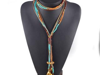 Multi Layer Long Statement Necklace