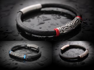 Cross Totem Leather & Steel Bracelet - Customisable!