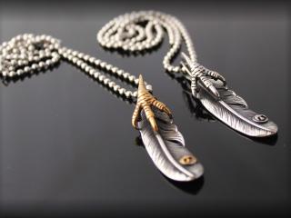 Eagle Claw Feather Pendant - Stainless Steel