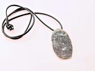 Fingerprint Design Long Necklace -Customisable