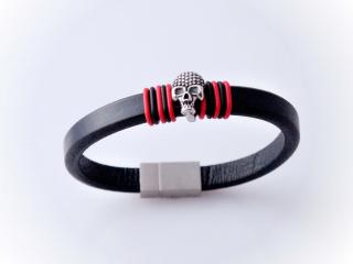 Skull Bracelet - Flat Leather - Customisable!