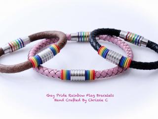 Rainbow Flag Gay Pride Bracelet - Customisable!