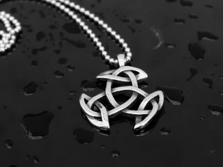 Geometric Triquetra Trinity Knot Stainless Steel Pendant