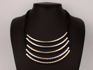 Multilayer Tube Leather Choker Necklace