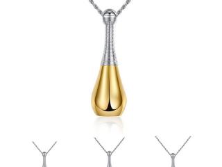 Bottle / Urn Pendant - Stainless steel  - Ashes, essential oils & perfume