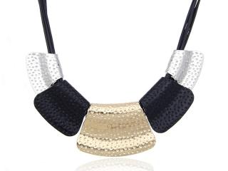 Punk Geometric Bib Choker Necklace