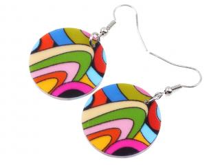 Colourful circle earrings